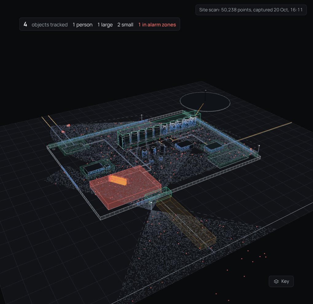 Crudelock 3D view of a crude tank battery.