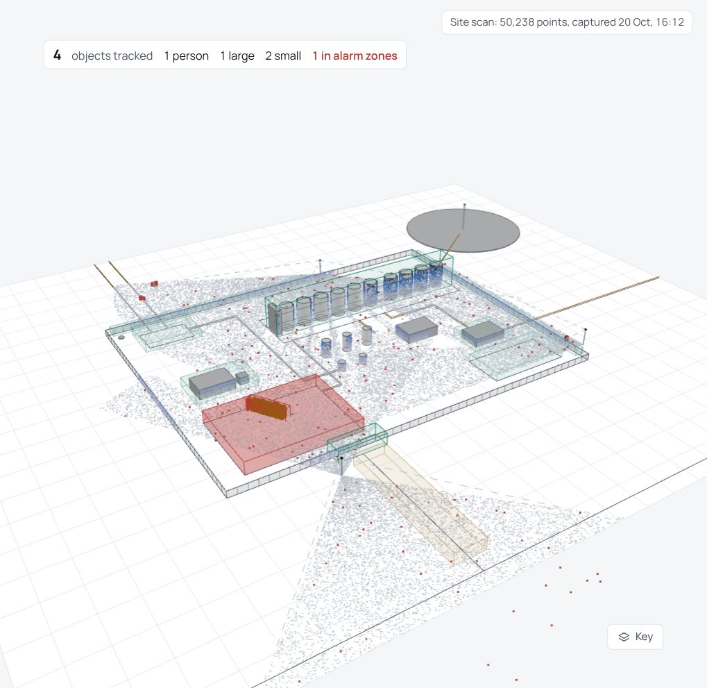 Crudelock 3D view of a crude tank battery.